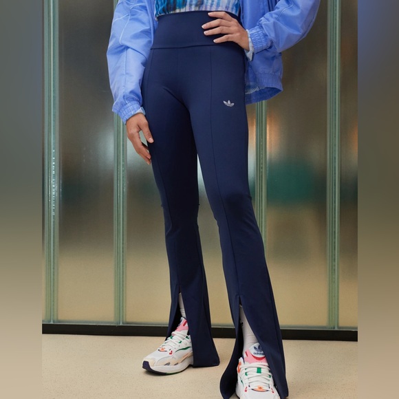adidas Pants - Adidas Dark Blue Flare Leggings